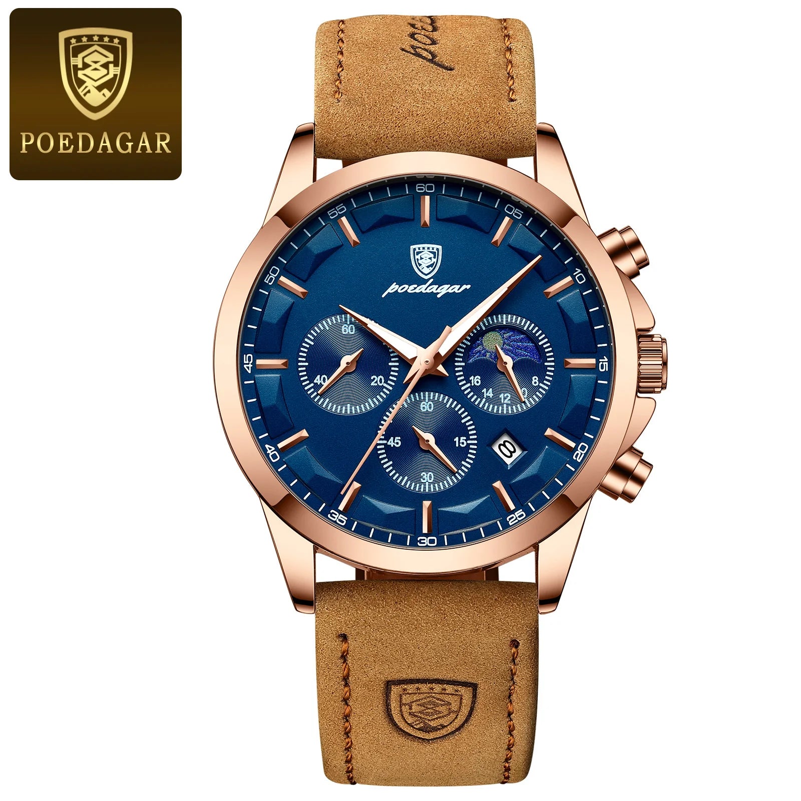 FREE POEDAGAR Luxury Leather Watch - Prime Drop