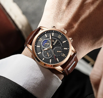 Leather Casual Wristwatch - Prime Drop