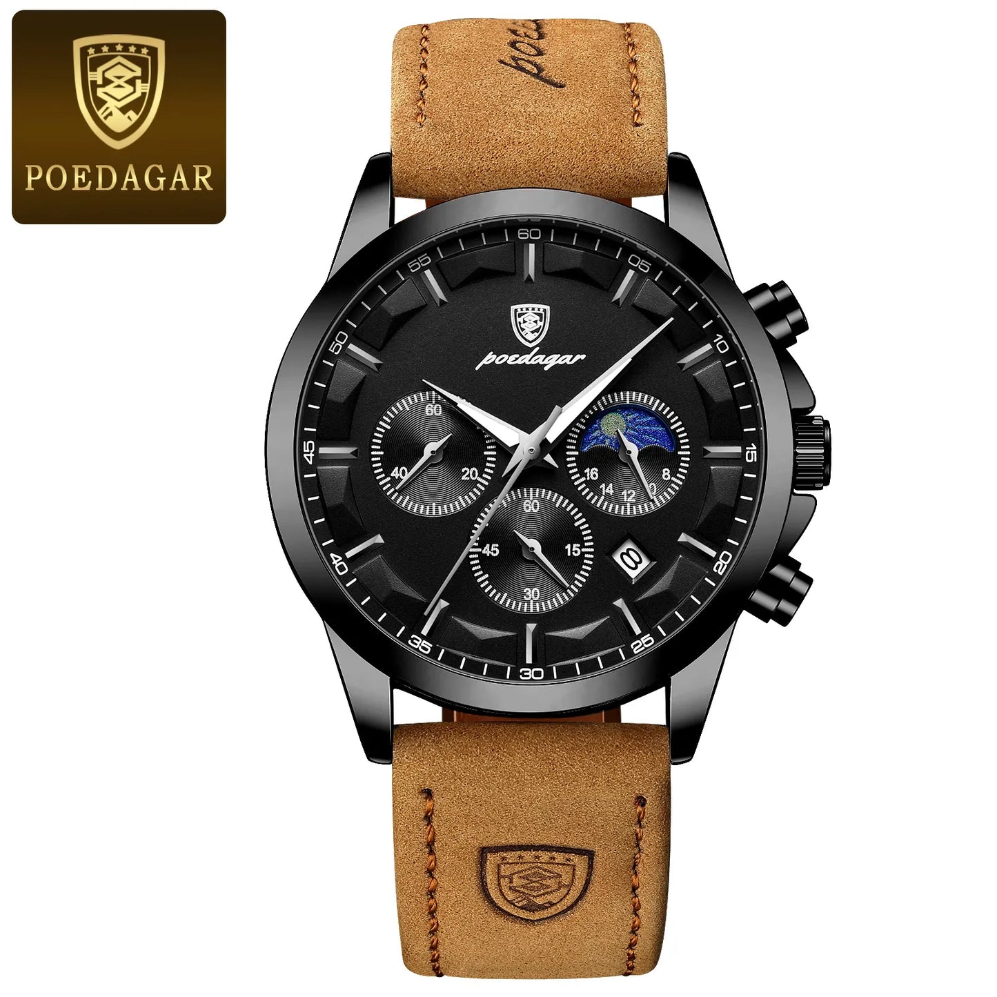 FREE POEDAGAR Luxury Leather Watch - Prime Drop